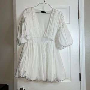 Pretty Little Thing White Bubble Dress Size 8